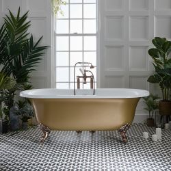Milano Richmond - Traditional Roll Top Freestanding Bath - 1730mm x 780mm - Choice of Metallic Colours and Feet Finish