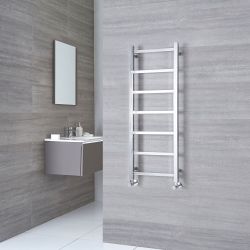 Milano Select - Chrome Designer Heated Towel Rail - 1200mm x 450mm