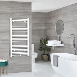 Milano x ECOSO Neva - Electric White Heated Towel Rail - Choice of Size and Heating Element