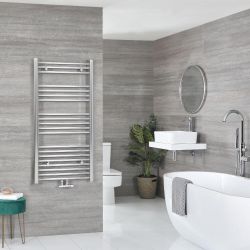Milano Neva - Chrome Central Connection Heated Towel Rail - Choice of Size