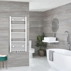Milano Neva - White Central Connection Heated Towel Rail - Choice of Size