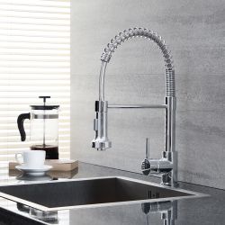 Milano Mirage - Modern Kitchen Mixer Tap with Pull Down Spray - Chrome