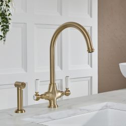 Milano Elizabeth - Traditional Kitchen Mixer Tap with Pull-Out Spray - Choice of Finish