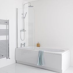 Milano - 800mm Modern Bath End Panel - White