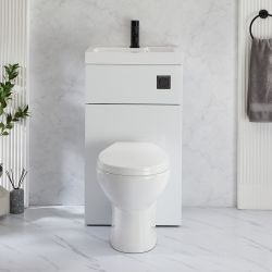 Milano Lurus - Modern Select Toilet and Basin and Combination Unit - 500mm x 890mm - Choice of Finish