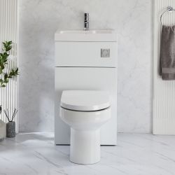 Milano Lurus - Modern Ballam Toilet and Basin and Combination Unit - 500mm x 890mm - Choice of Finish