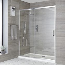 Milano Portland - Sliding Shower Door with Tray - Choice of Sizes