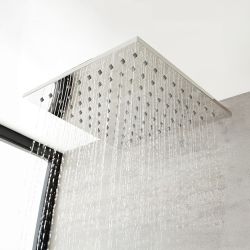 Milano Arvo - Modern 400mm Square Stainless Steel Shower Head - Chrome