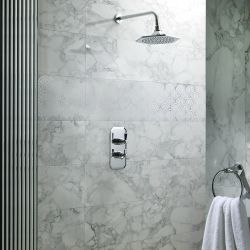 Milano Earlham - Art Deco Thermostatic Shower with Shower Head (1 Outlet) - Choice of Finish