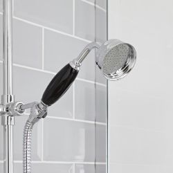Milano Elizabeth - Traditional Brass Hand Shower - Chrome/Black