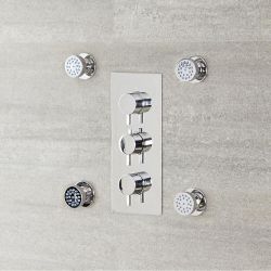 Milano Mirage - Modern Front Fix Pack of 4 Round Body Jets - Chrome