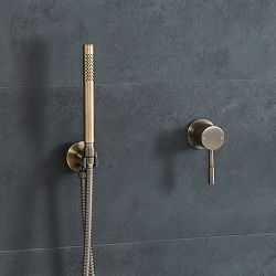 Milano Clarus - Manual Shower Valve with Hand Shower - Aged Gold (1 Outlet)