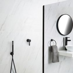 Milano Nero - Black Shower with Pencil Hand Shower Kit (1 Outlet)