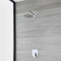 Milano Arcadia - Modern Chrome Shower with Round Shower Head (1 Outlet)