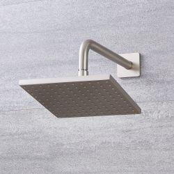 Milano Hunston - 200mm x 200mm Square Shower Head - Brushed Nickel