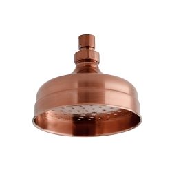 Milano Elizabeth - 155mm Traditional Apron Shower Head - Brushed Copper