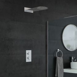 Milano Mirage - Chrome Thermostatic Shower with Slim Shower Head (1 Outlet)