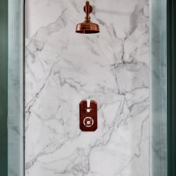 Milano Elizabeth - Brushed Copper Traditional Thermostatic Shower with Wall Mounted Shower Head (1 Outlet)