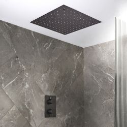 Milano Otto - Modern Thermostatic Shower with Recessed Shower Head - Choice of Finish (1 Outlet)