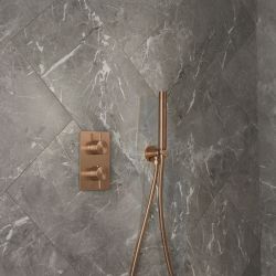 Milano Otto - Modern Thermostatic Shower with Hand Shower - Choice of Finish (1 Outlet)