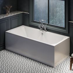 Milano Richmond - 1800mm x 800mm Traditional Art Deco Double Ended Standard Bath - Choice of Panels
