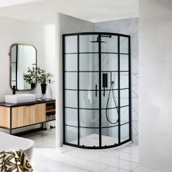 Milano Barq - Black Quadrant Shower Enclosure - Choice of Sizes