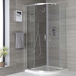 Milano Portland - Chrome Quadrant Shower Enclosure - Choice of Sizes