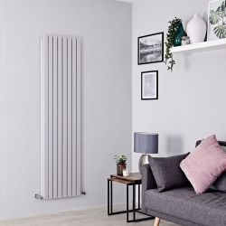 Milano Capri - Light Grey Flat Panel Vertical Designer Radiator - 1780mm x 472mm (Double Panel)