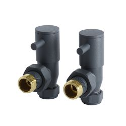 Milano - Modern Anthracite Angled Radiator Valves