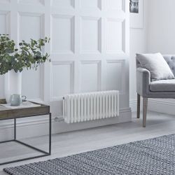 Milano Windsor - Traditional White Horizontal Triple Column Electric Radiator - 300mm x 785mm - with Choice of Wi-Fi Thermostat