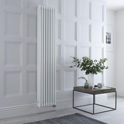 Milano Windsor - Traditional White Vertical Triple Column Electric Radiator - 1800mm x 380mm - Choice of Wi-Fi Thermostat