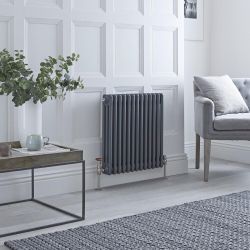 Milano Windsor - Anthracite Horizontal Traditional Triple Column Radiator - Choice of Size