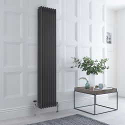 Milano Windsor - Vertical Traditional Column Radiator - 4 Column - 1800mm x 380mm - Anthracite