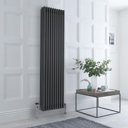 Milano Windsor - Vertical Traditional Column Radiator - 4 Column - 1800mm x 470mm - Anthracite