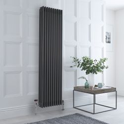 Milano Windsor - Vertical Traditional Column Radiator - 4 Column - 1800mm x 470mm - Anthracite