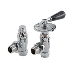 Milano - Traditional Angled Thermostatic Radiator Valves - Choice of Finish