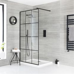 Milano Barq - Walk-In Shower Enclosure with Tray - Choice of Sizes