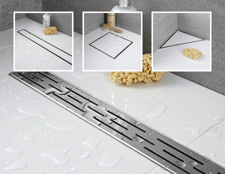 Milano 800mm linear stainless steel shower drain