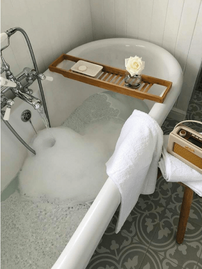 Freestanding bath with shower bath mixer tap 